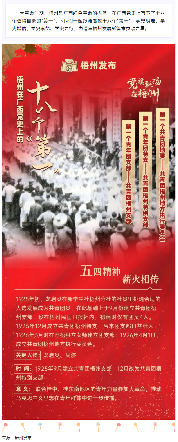 【職工學(xué)黨史】梧州的18個&ldquo;第一&rdquo;之⑾丨廣西第一個共青團(tuán)地委、第一個青年團(tuán)特支、第一個青年團(tuán)支部.png
