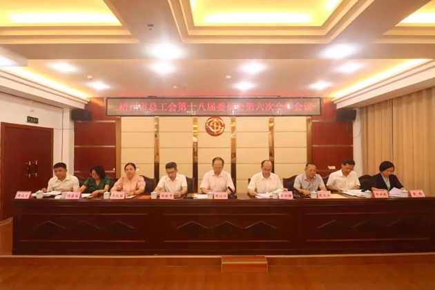 梧州市總工會召開第十八屆委員會第六次全體會議，莫江珊當(dāng)選常務(wù)副主席